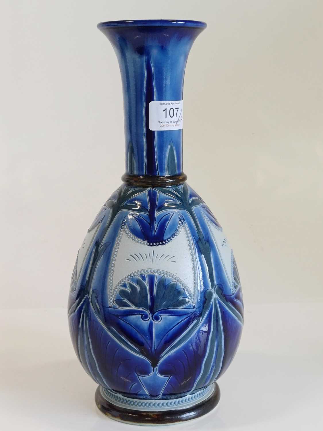 Frank A Butler (active 1872-1911): A Doulton Lambeth Stoneware Vase, incised decoration, in tones of - Image 7 of 16