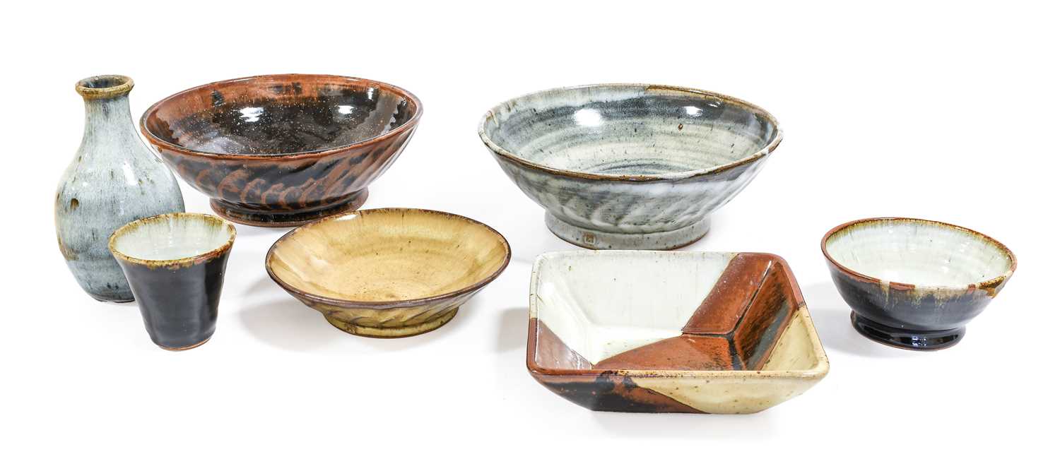 Edward Hughes (1953-2006): A Stoneware Bowl, nuka glaze, impressed HE seal mark, 27.5cm diameter