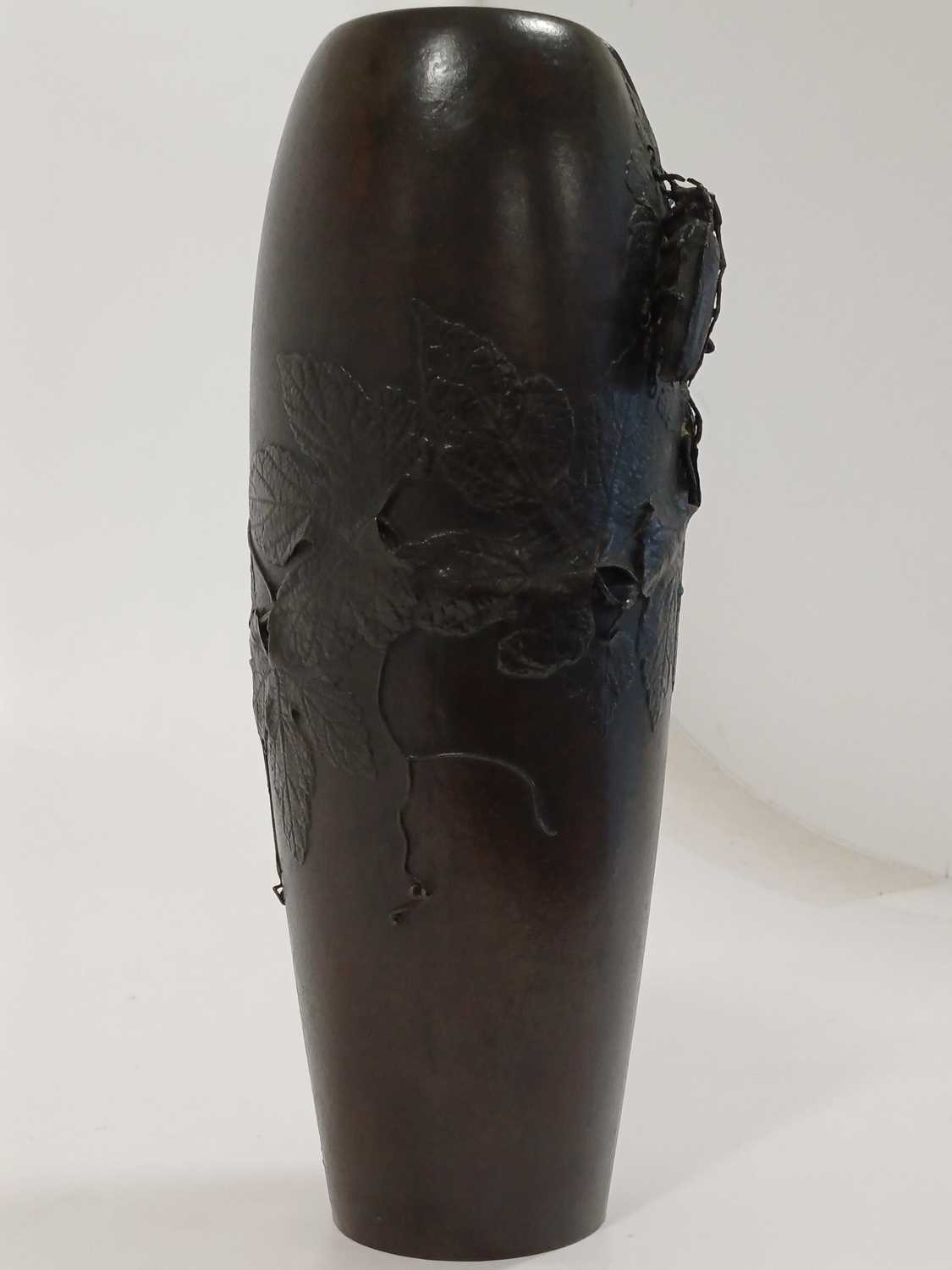 Hugo Elmqvist (Swedish, 1862-1930): An Art Nouveau Patinated Bronze Vase, cast with a protruding - Image 17 of 24