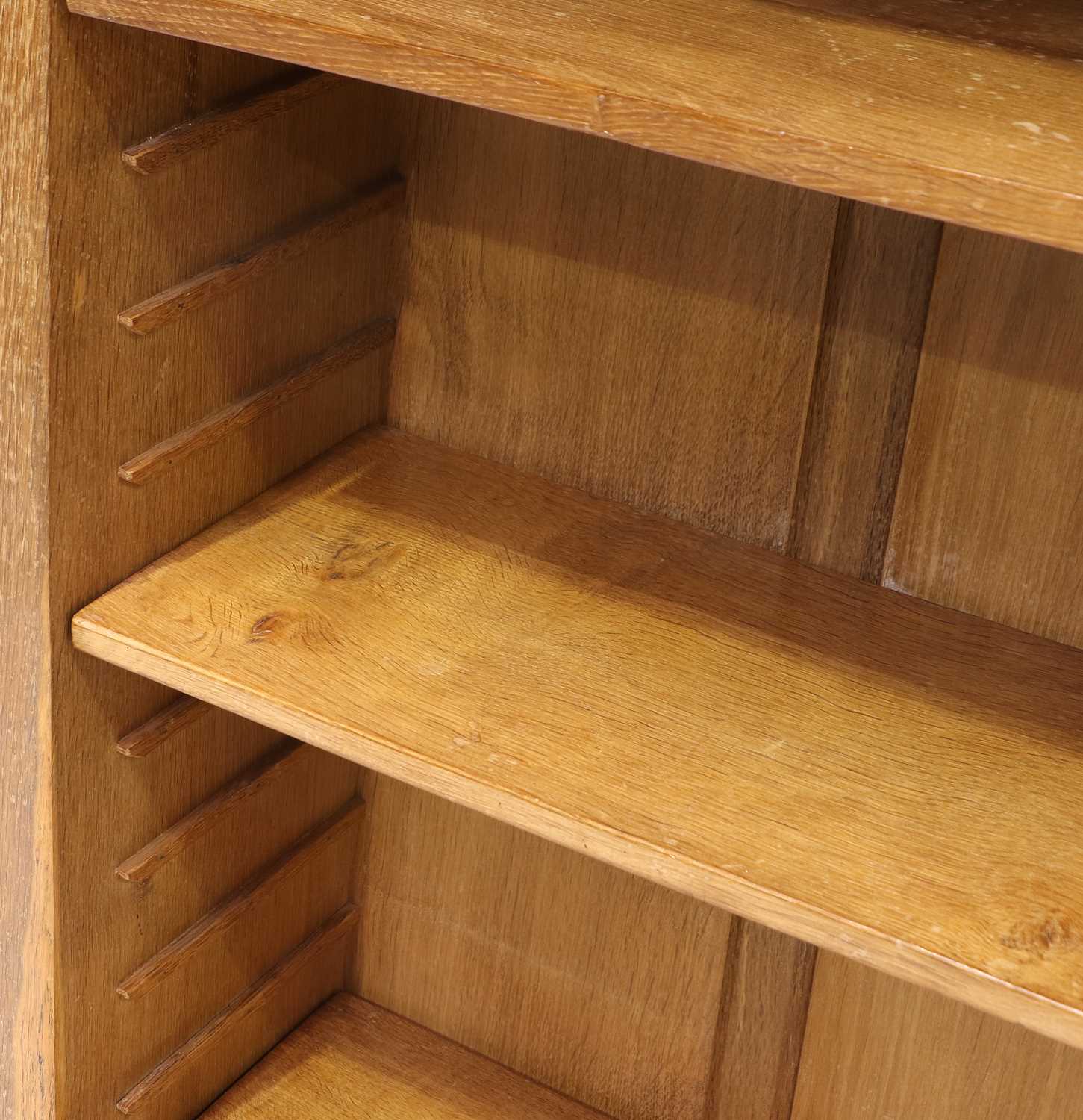 Rabbitman: Peter Heap (1945-2022) (Wetwang): An English Oak 4ft Open Bookcase, solid ends and - Image 2 of 3