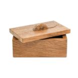 Workshop of Robert Mouseman Thompson (Kilburn): An English Oak Trinket Box and Cover, of rectangular