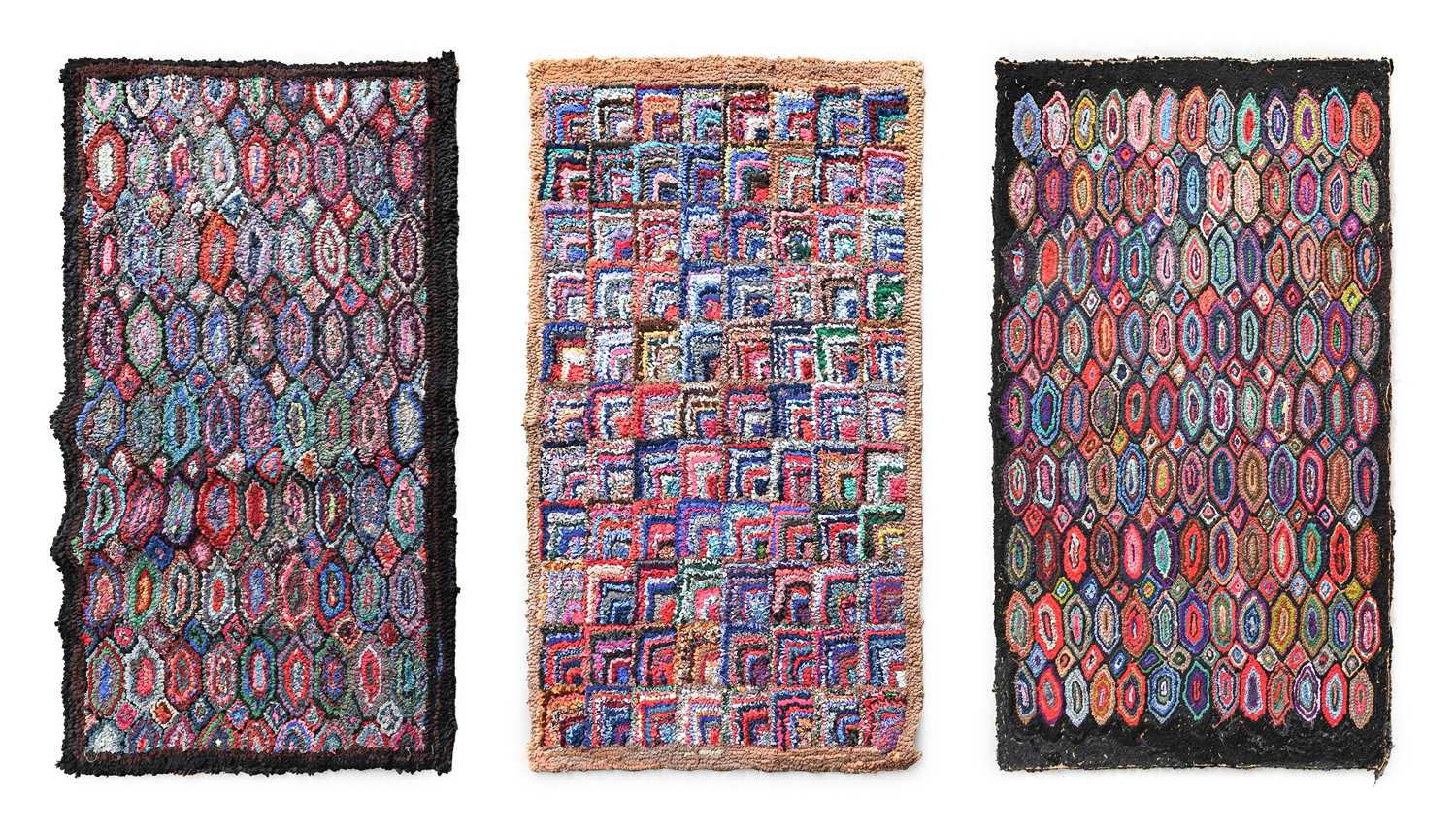Mollie Turner (1918-2010) (Scruton, North Yorkshire): A Rag Rug, c.1990s, repeating pattern, multi