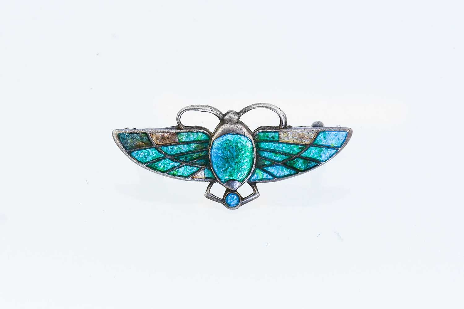 Three Arts and Crafts Silver and Enamel Brooches, by Charles Horner, two butterflies and a Celtic - Image 8 of 13