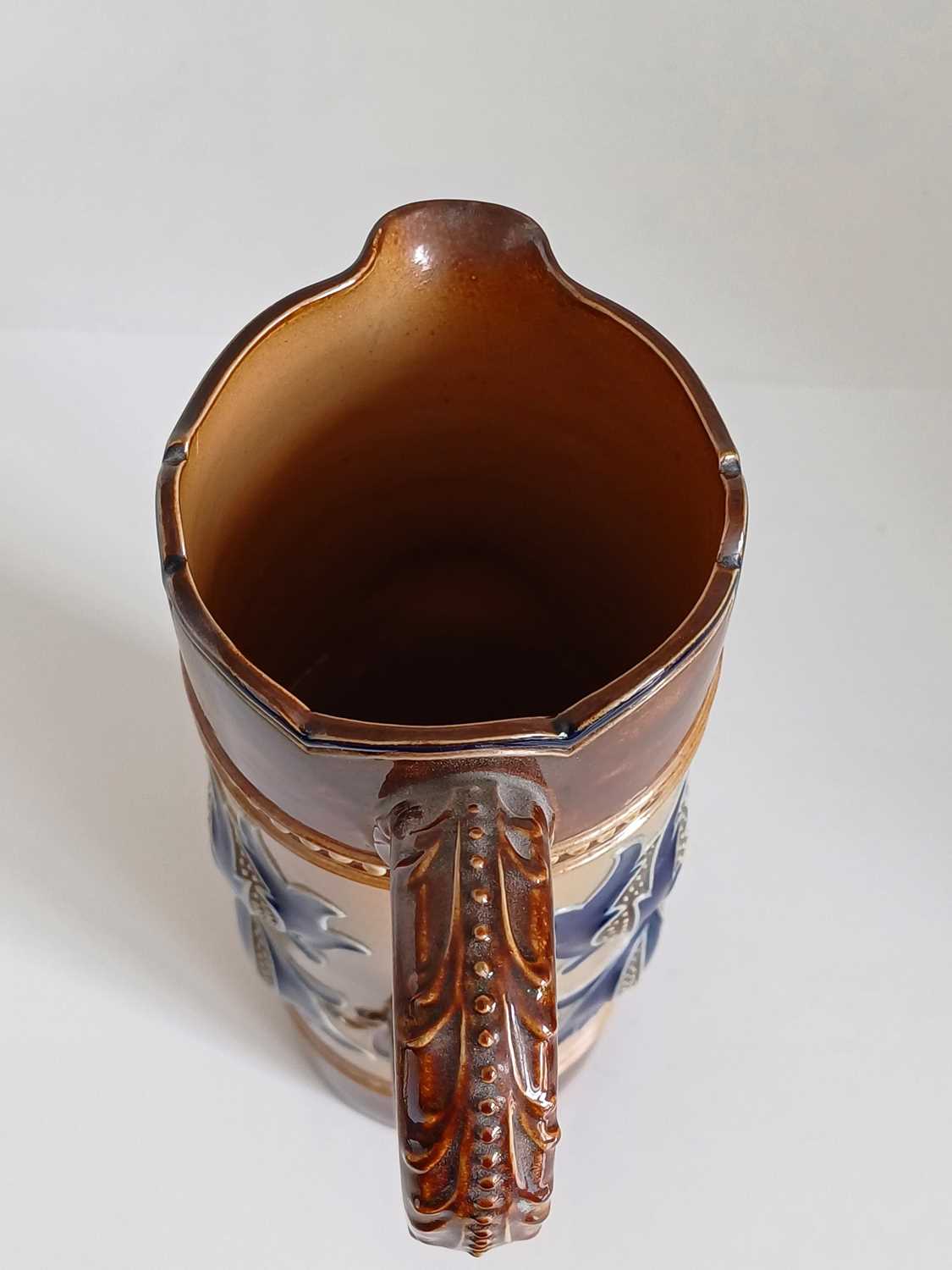 A Royal Doulton Art Union of London Stoneware Jug, by Mark V Marshall, with a shaped rim, - Image 6 of 33