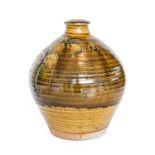 Philip (Phil) Marston Rogers (1951-2020):A Stoneware Vase, reduced ash glaze, incised decoration,