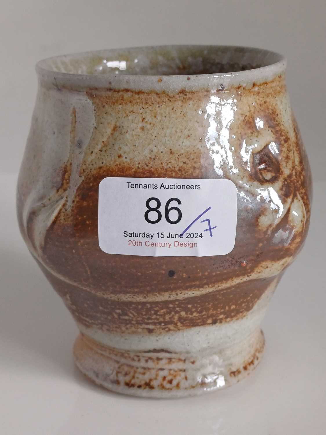 Jeremy Steward (b.1972): A Stoneware Yunomi, wood fired, soda glazed, unmarked (no mark used), 10. - Bild 2 aus 16