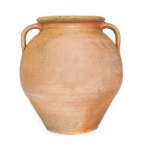 Christopher (Chris) Lewis (b. 1951): A Woodfired Twin-Handled Stoneware Garden Pot, with impressed