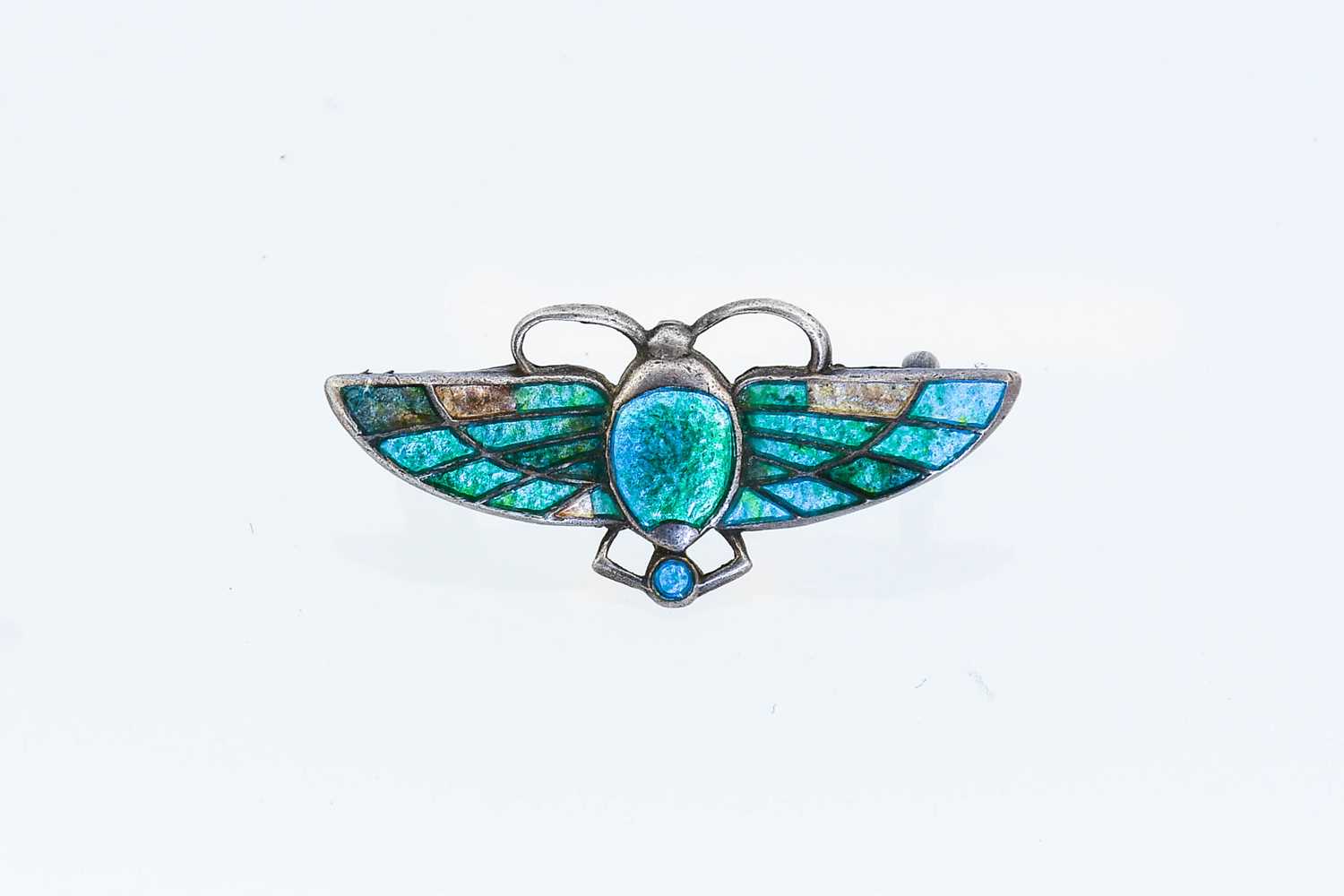 Three Arts and Crafts Silver and Enamel Brooches, by Charles Horner, two butterflies and a Celtic - Image 5 of 5