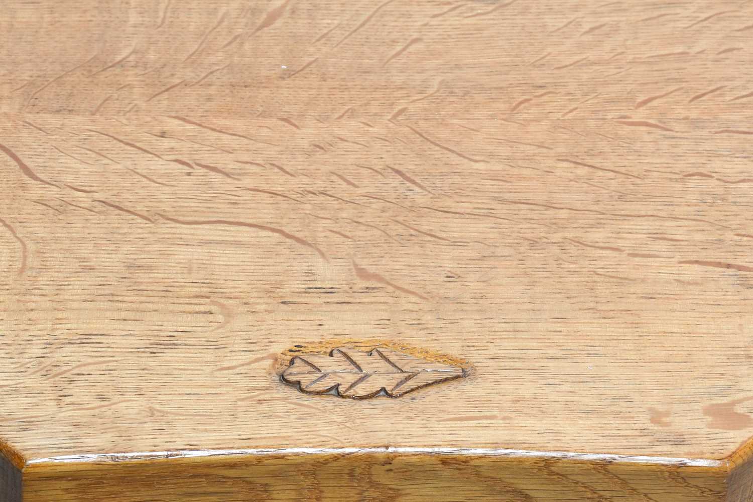 Oakleafman: David Langstaff (Easingwold): An Oak Octagonal Cofffee Table, on a crucifom base, with - Image 2 of 2