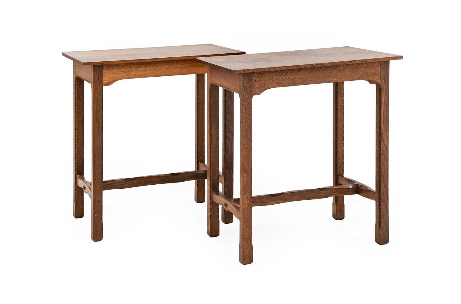 Stanley Webb Davies (1894-1978) of Windermere: Two English Oak Occasional Tables, 1944, model No.