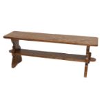 Gnomeman: Thomas Whittaker (1912-1991) (Littlebeck): An English Oak Coffee Table/Bench, the