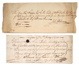 Promissory Note 1700, London 16th July 1700, promise to pay John Southby 10 guineas for ground rents