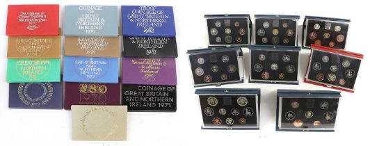 21x UK Proof Sets, comprising; 1970, 1971, 1972, 1973, 1974, 1975, 1976, 1977, 1978, 1979, 1980,