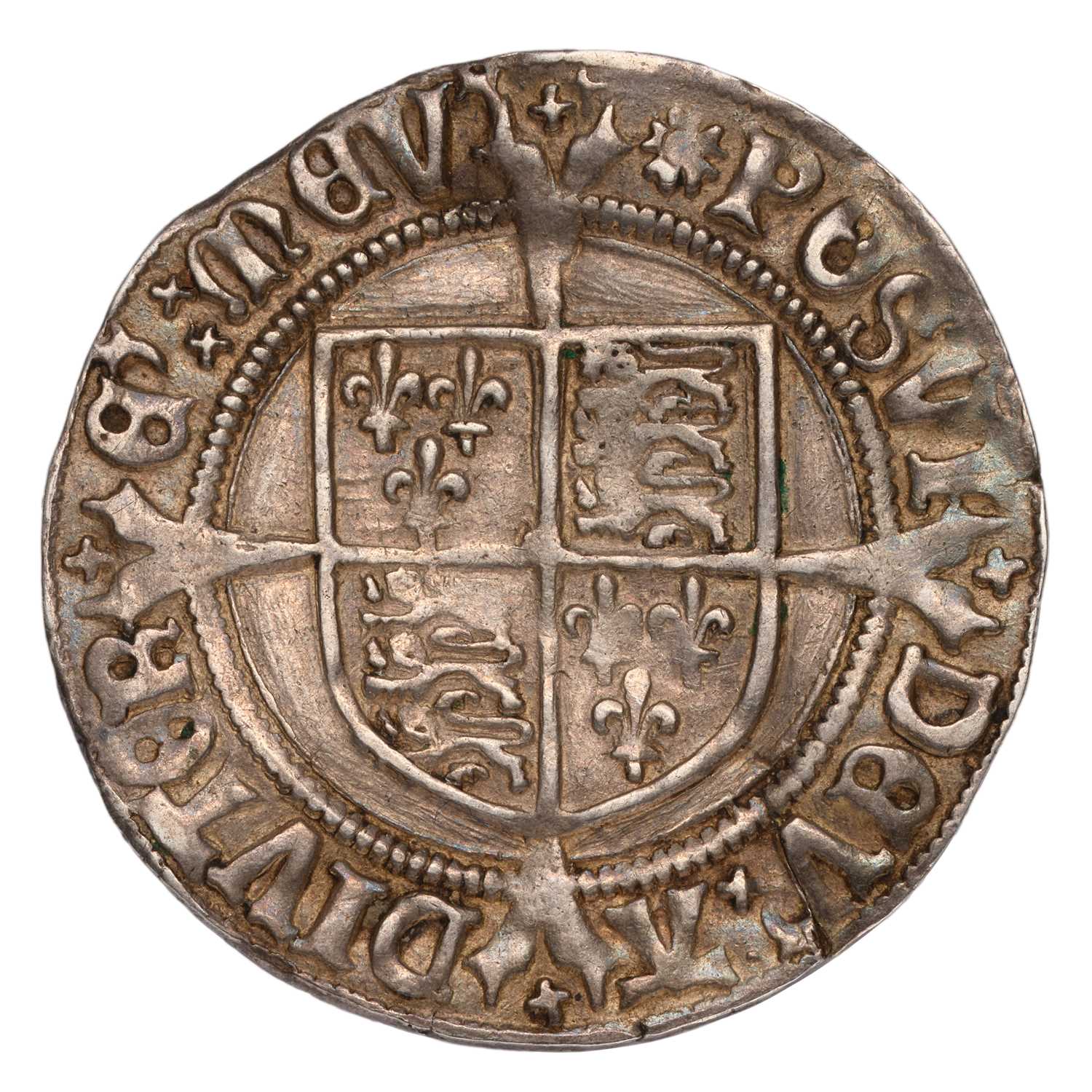 Henry VIII, Groat, Second Coinage (1526-44), 2.74g, mm. rose, Laker bust B, saltires in cross - Image 2 of 2