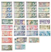 Caribbean and Commonwealth, Banknote Collection, 30 notes from East Caribbean, The Bahamas,