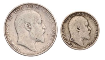Edward VII, Halfcrown 1903 (S.3980) one time cleaned o/wise fine and scarce; together with Edward