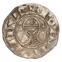 Crusader States, Antioch, Bohemond III, Denier, c.1161-1201. 1.06g, obv. +BOAHVNDVS, helmeted head
