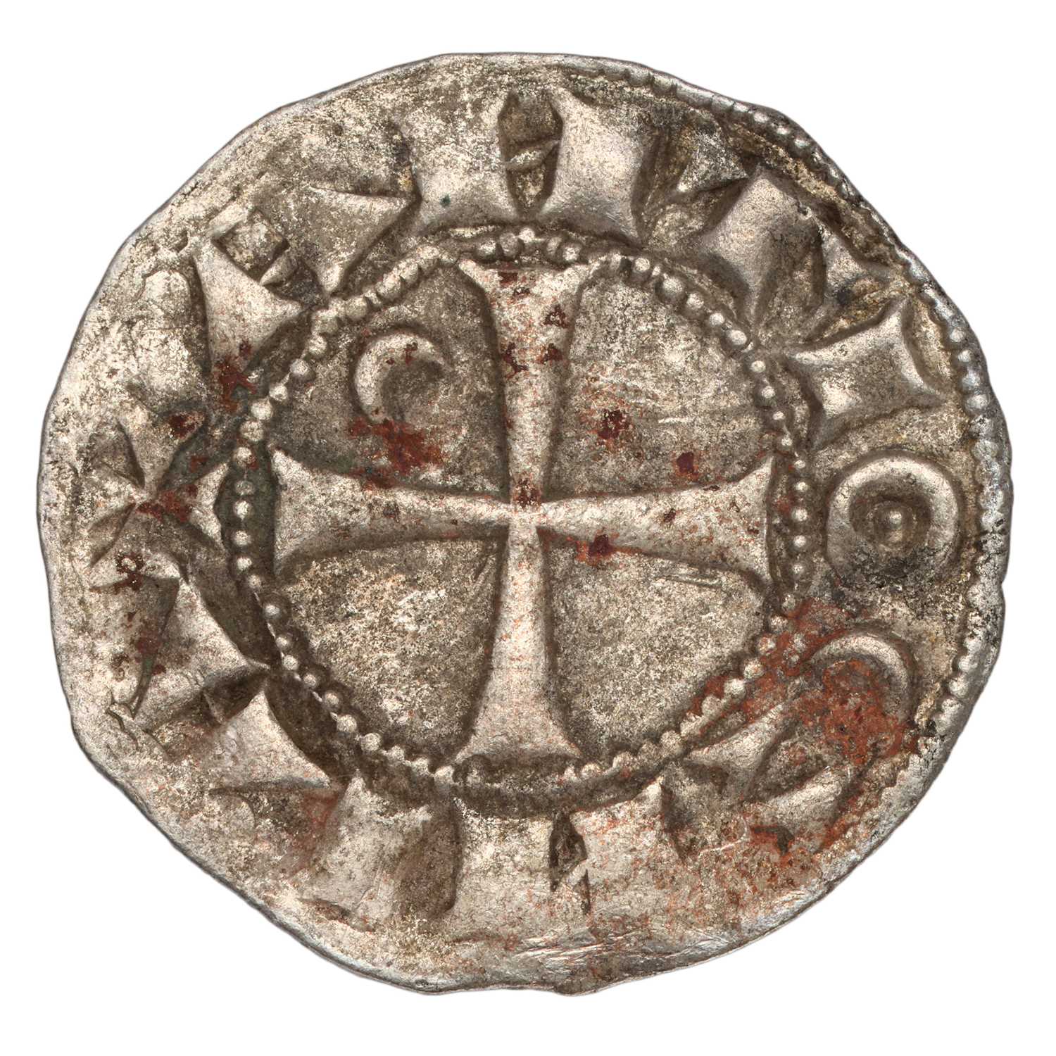 Crusader States, Antioch, Bohemond III, Denier, c.1161-1201. 1.06g, obv. +BOAHVNDVS, helmeted head - Image 2 of 3
