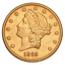 USA, 'Double Eagle' $20 1885S, San Fransico Mint, (.900 gold, 34mm, 33.36g), obv. liberty facing
