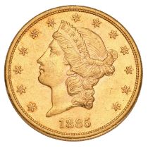 USA, 'Double Eagle' $20 1885S, San Fransico Mint, (.900 gold, 34mm, 33.42g), obv. liberty facing