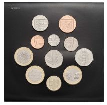 2009 UK Brilliant Uncirculated Coin Set, 11 coin set featuring 'Kew Gardens' 50p, Robert Burns and