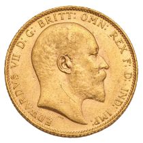 Edward VII, Sovereign 1906; encapsulated, scratch to neck o/wise extremely fine with lustre