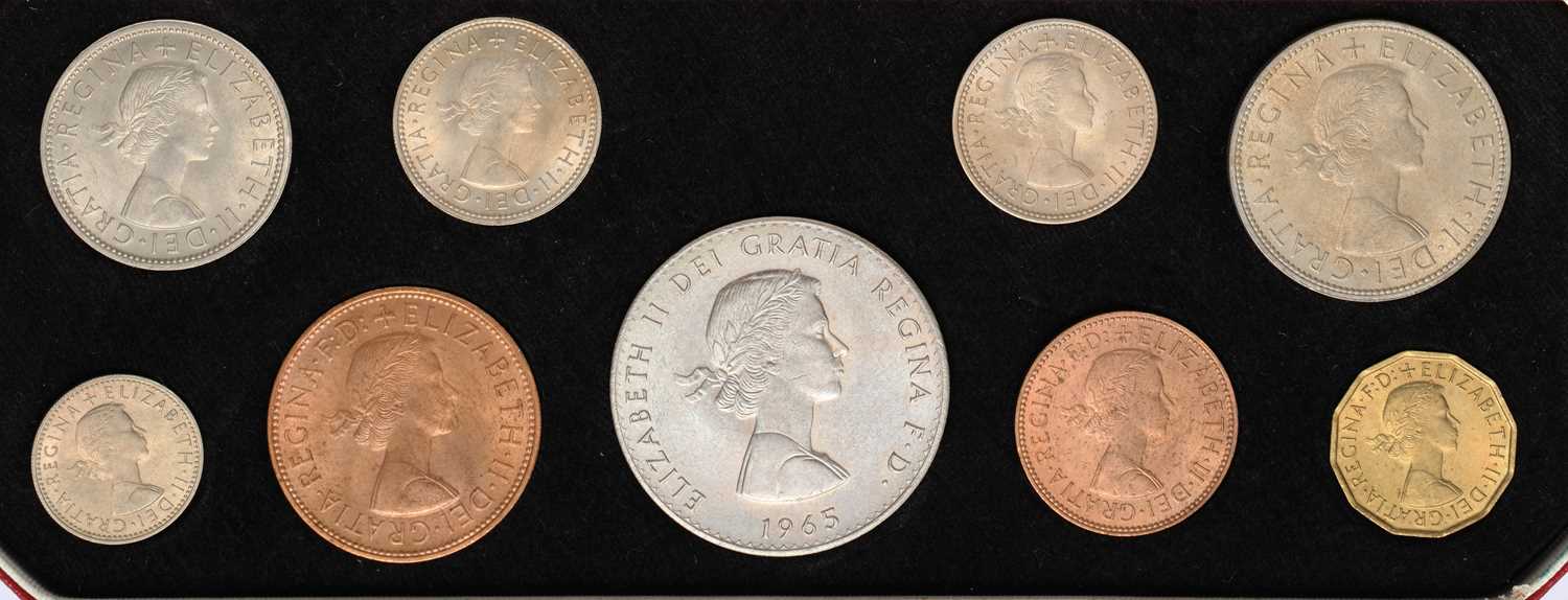 Elizabeth II, 1953 'Coronation' Proof Set; 10 coin set, crown to farthing with both English and - Image 2 of 6