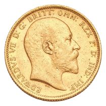 Edward VII, Sovereign 1906S, Sydney Mint; near extremely fine with lustre