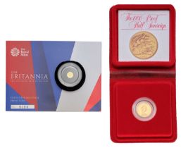 Elizabeth II, Proof Half Sovereign 1980; encapsulated and boxed with certificate, practically as