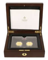 East India Company, Gold Proof Two-Coin Set 2017, 'Imperial Mohur Two Coin Set' comprising 2x St.