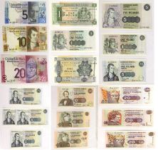 Clydesdale Bank, Banknote Collection, 19 notes comprising; (3x) £1, (8x) £5, (4x) £10 and (4x) £