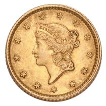 USA, Dollar 1853 (.900 gold, 13mm, 1.67g) obv. Liberty head left, rev. denomination and date