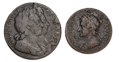 Charles II, Pattern Farthing 1665, in copper, short hair, edge plain (BMC 412); near fine but