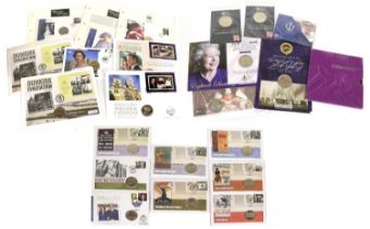 23x Commemorative £5 Coins, both Royal Mint and non-official mint issues including several first-day