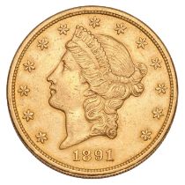 USA, 'Double Eagle' $20 1891S, San Fransico Mint, (.900 gold, 34mm, 33.39g), obv. liberty facing