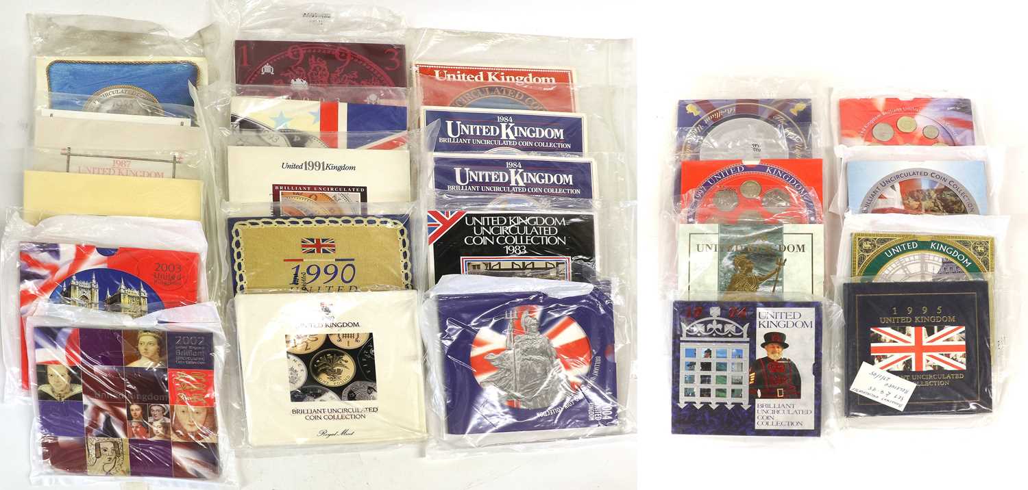 24x UK Brilliant Uncirculated Sets, comprising; 1982, 1983, (2x) 1984, 1985, 1986, 1987, 1988, 1989,