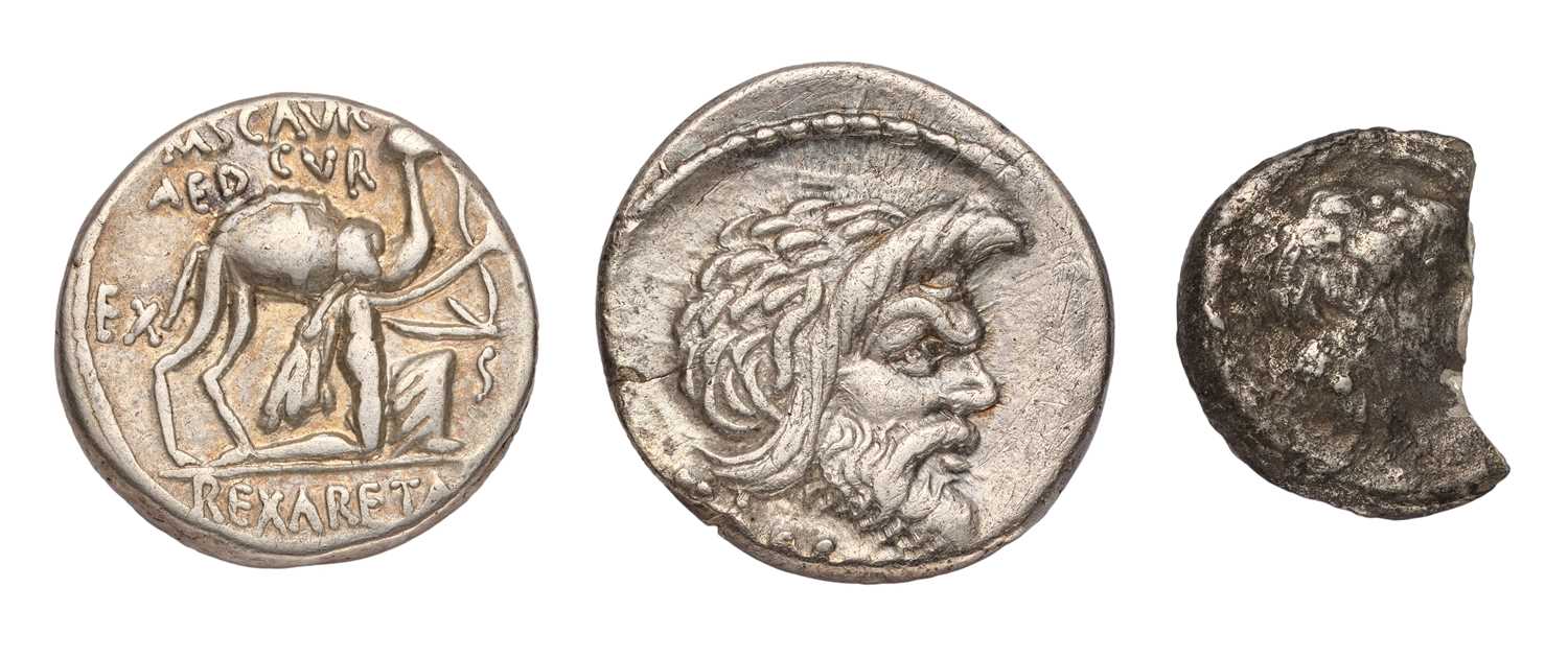 2x Roman Republic Denarii, to include; M Aemilius Scarus & Pub Plautius Hypsaeus denarius, 3.77g, 58