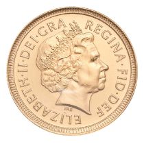 Elizabeth II, Half Sovereign 2002, with shield reverse by Timothy Noad; sealed in plastic with