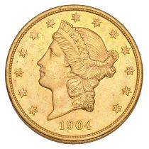 USA, 'Double Eagle' $20 1904, Philadelphia Mint, (.900 gold, 34mm, 33.42g), obv. liberty facing