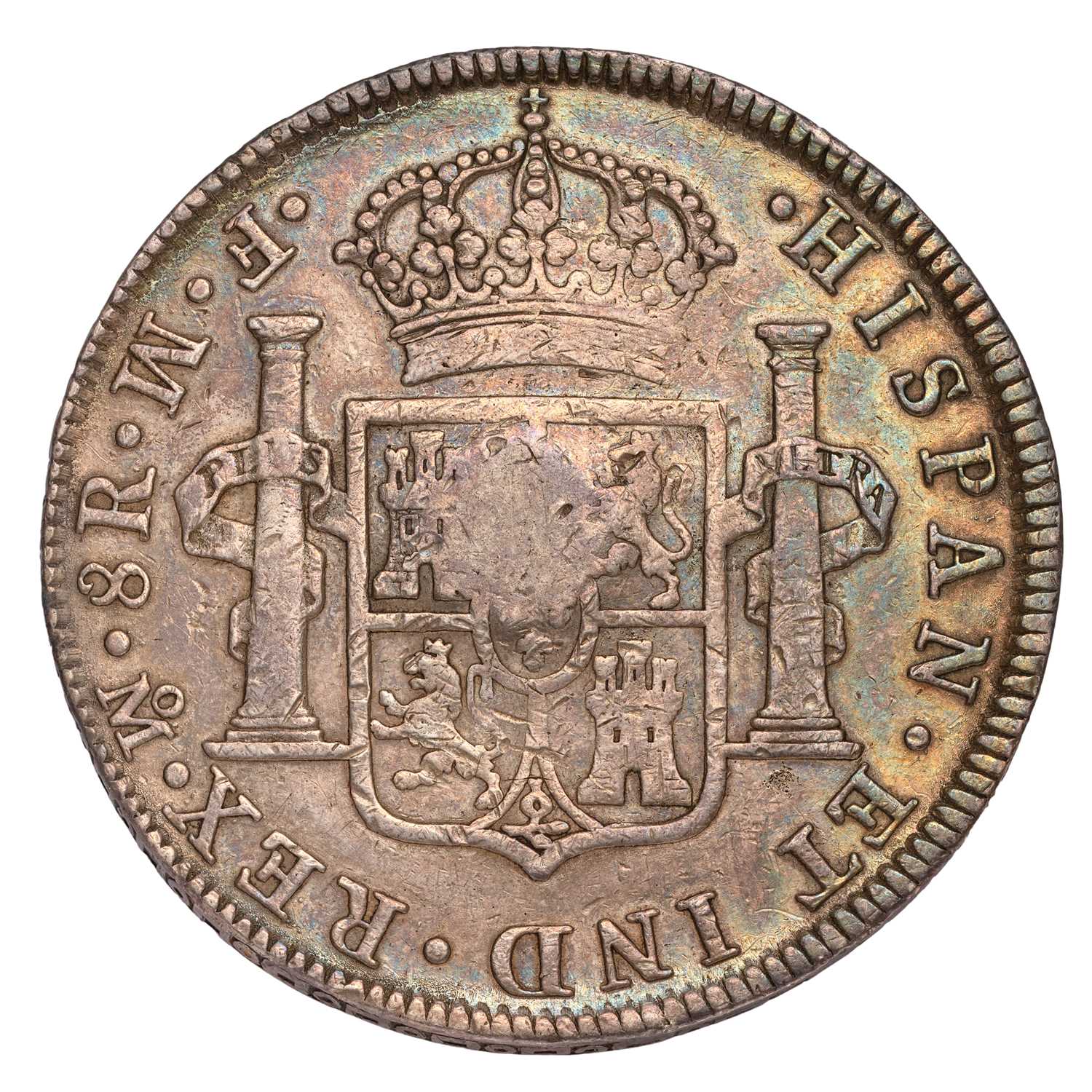 George III, Emergency Issue Dollar, oval countermark, struck on Charles III, 8 reales 1772, Mexico - Image 2 of 2