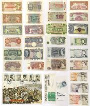 Bank of England Banknote Collection; 40 notes in total including 12x British Armed Forces banknotes;