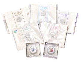 Assorted Royal Mint Beatrix Potter 50ps, 7 coins comprising; (2x) silver proof 50ps, Peter Rabbit