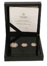 East India Company, Queen Victoria Sovereign Gold Proof 3-Coin Set 2019, comprising 3x St. Helena