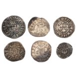 Selection of Medieval Hammered Pennies, 6 coins comprising; 2x Edward I, pennies, both Durham