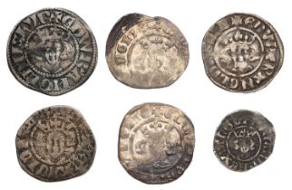 Selection of Medieval Hammered Pennies, 6 coins comprising; 2x Edward I, pennies, both Durham