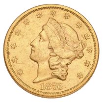 USA, 'Double Eagle' $20 1876S, San Fransico Mint, (.900 gold, 34mm, 33.44g), obv. liberty facing
