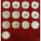 13x UK, Chinese Zodiac 1oz Fine Silver Coins, to include; 5x 2016 Year of the Monkey, 2017 Year of