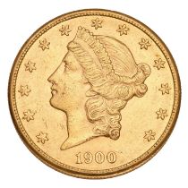 USA, 'Double Eagle' $20 1900S, San Fransico Mint, (.900 gold, 34mm, 33.43g), obv. liberty facing