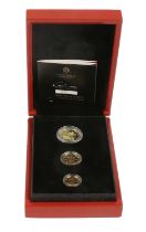 East India Company, Guinea Three Coin Set 2015, all coins proof St. Helena issues comprising; guinea