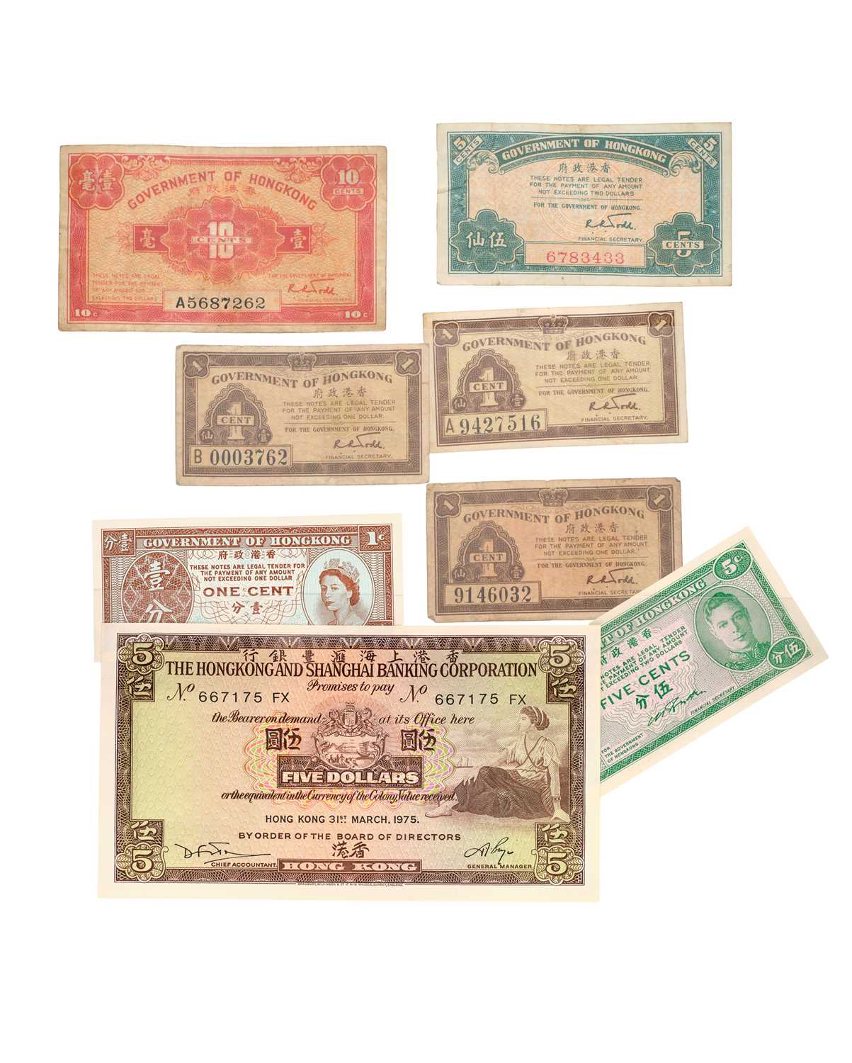 Assorted Hong Kong and Australia Banknotes; 38 notes in total, highlights including 3x George V, - Bild 5 aus 6